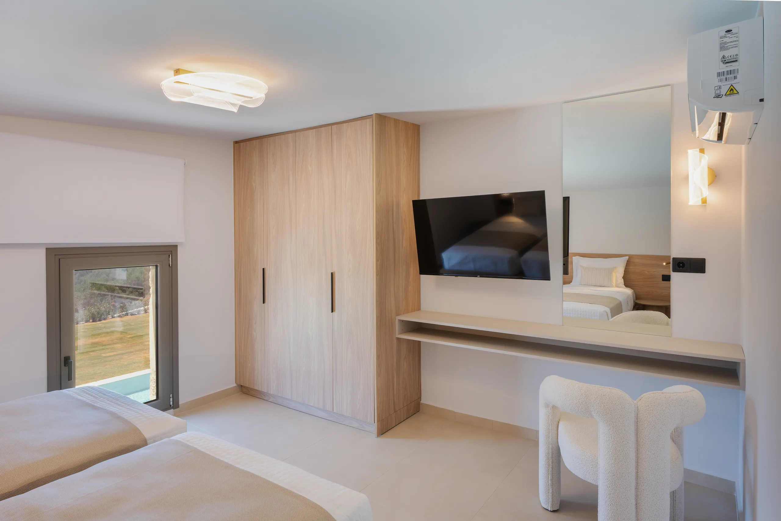 Right Crete bedroom four with a quiet natural palette